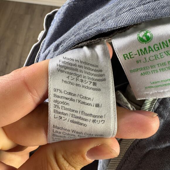 J.Crew Stretch 250 Skinny Chino Pants Mens 30x32 Gray Twill Cotton Blend Zip Fly - Picture 7 of 8